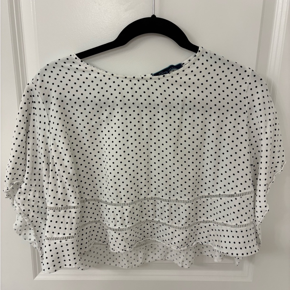 Polka Dot shore crop Top
